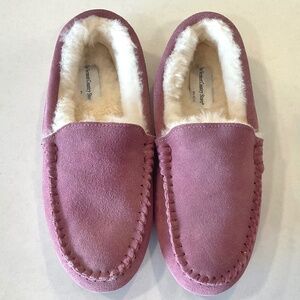 THE VERMONT COUNTRY STORE Leather Sheepskin Memory Foam Slipper  Size 9